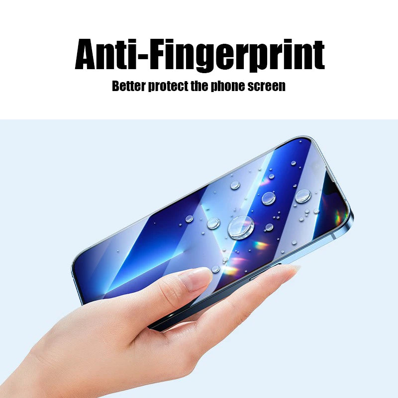 5Pcs Tempered Glass For iPhone 14 13 12 11 15 Pro XR XS Max iPhone 7 8Plus Full Cover Protective Glass Film