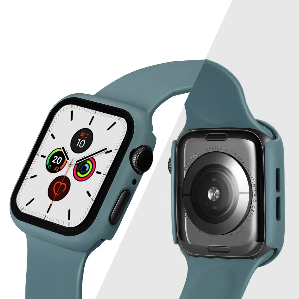 Tempered Glass Case For Apple Watch Ultra 49mm 9 8 7 41mm 45mm Series 6 5 4 SE 44mm 40mm 42mm 38mm