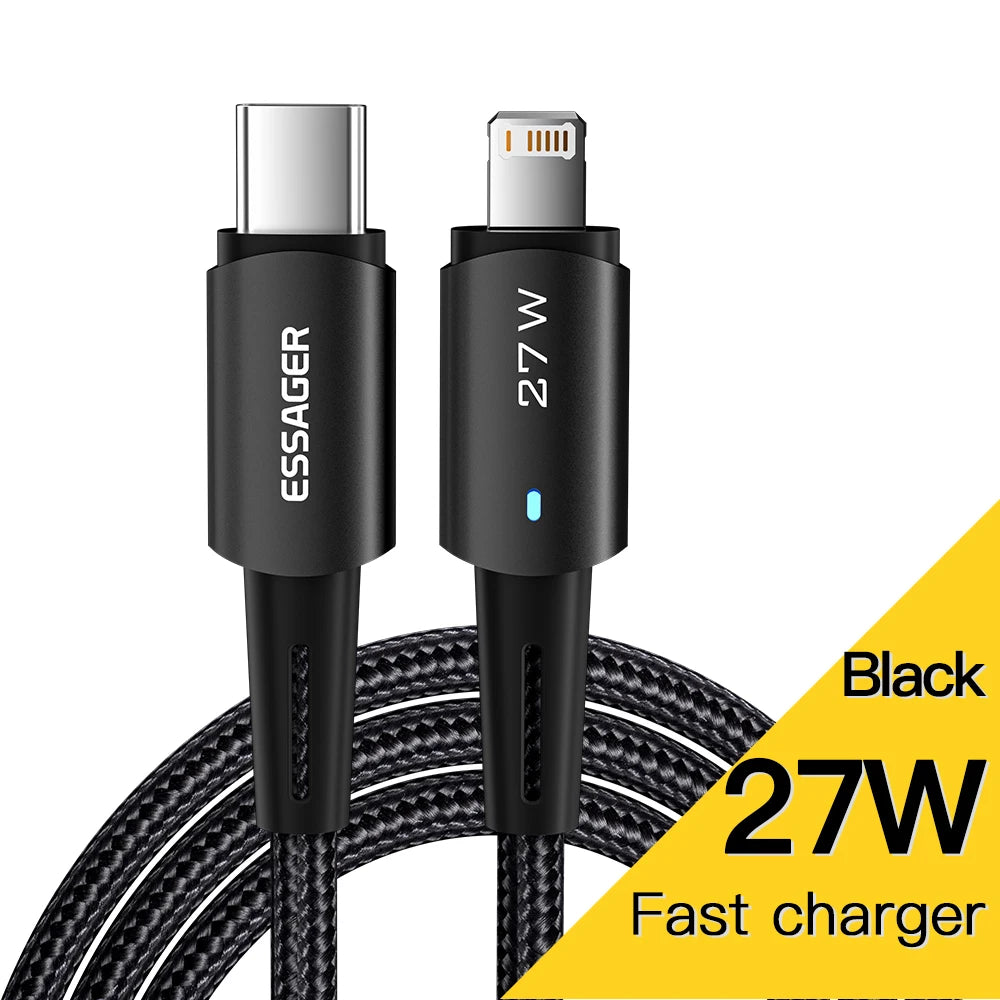 Essager USB C Cable Fast Charging Cable Type C To Lighting Date Wire 20W For IPhone 14 13 12 11 pro Max XS iPad Macbook