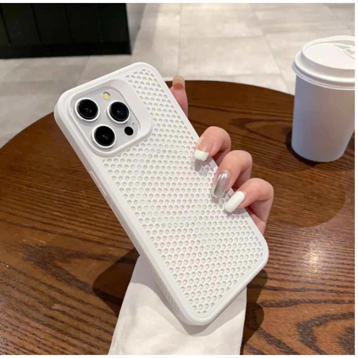 Heat Dissipation Mesh For iPhone15 12 13 11 14 Pro Max plus Cooling Breathable Wireless Charging Cover