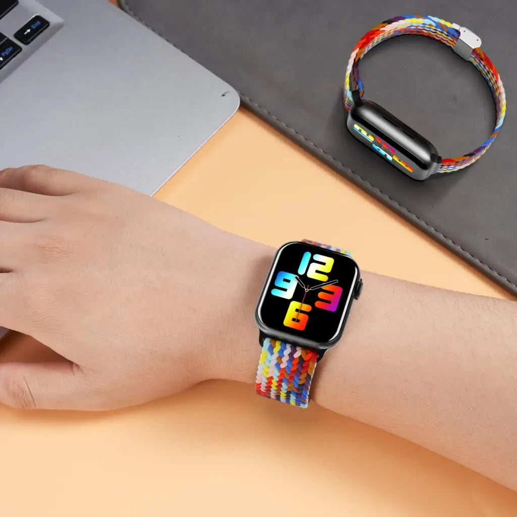 Strap For Apple watch band 46mm 45mm 44mm 49mm 40mm 41mm 42mm Braided loop correa bracelet iWatch series 10 8 9 7 5 se 6 4 Ultra