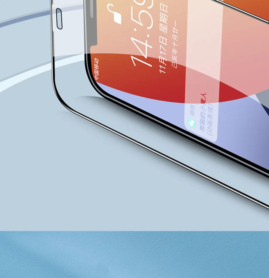 5Pcs Tempered Glass For iPhone 14 13 12 11 15 Pro XR XS Max iPhone 7 8Plus Full Cover Protective Glass Film