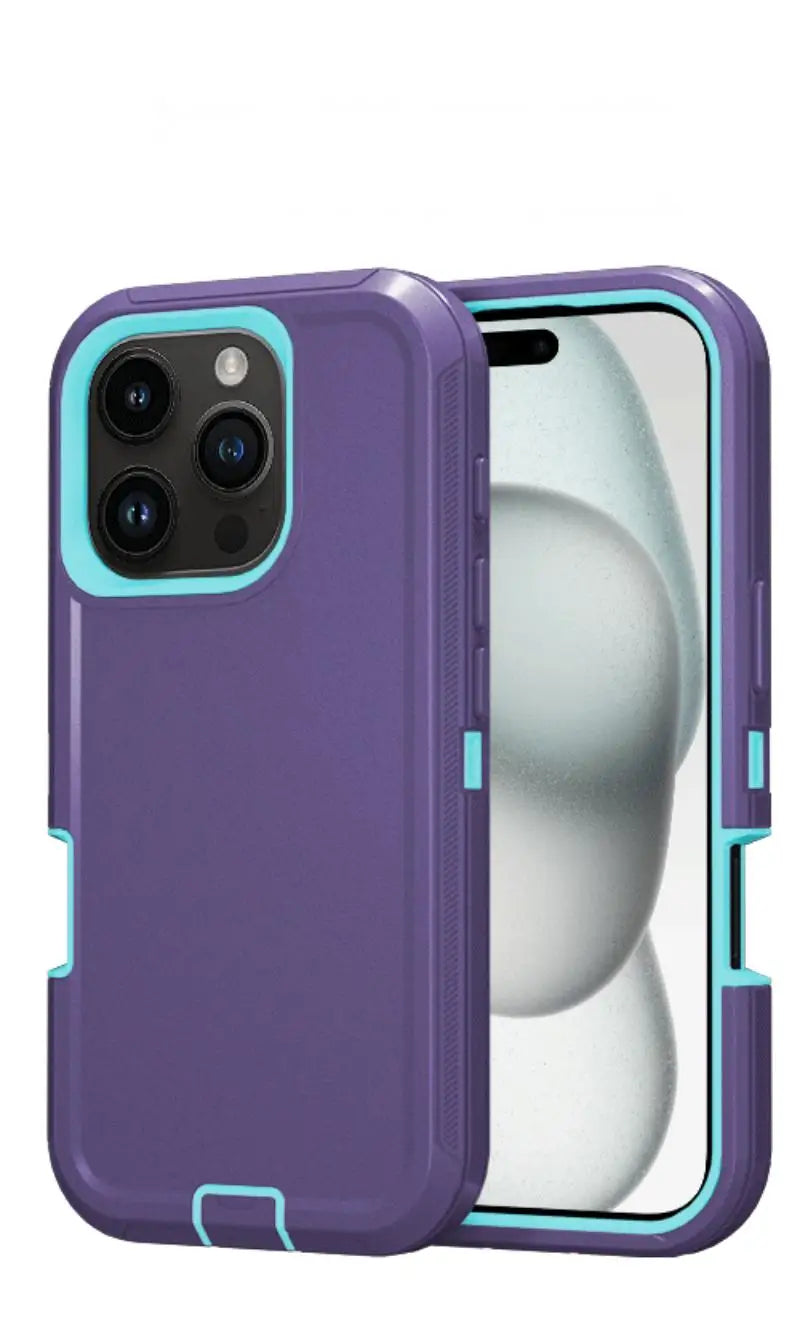 Shockproof Defender Armor Case for iPhone 16 14 13 12 11 15 Pro Max Plus Camera Protection Shockproof Case Kickstand Phone Cover