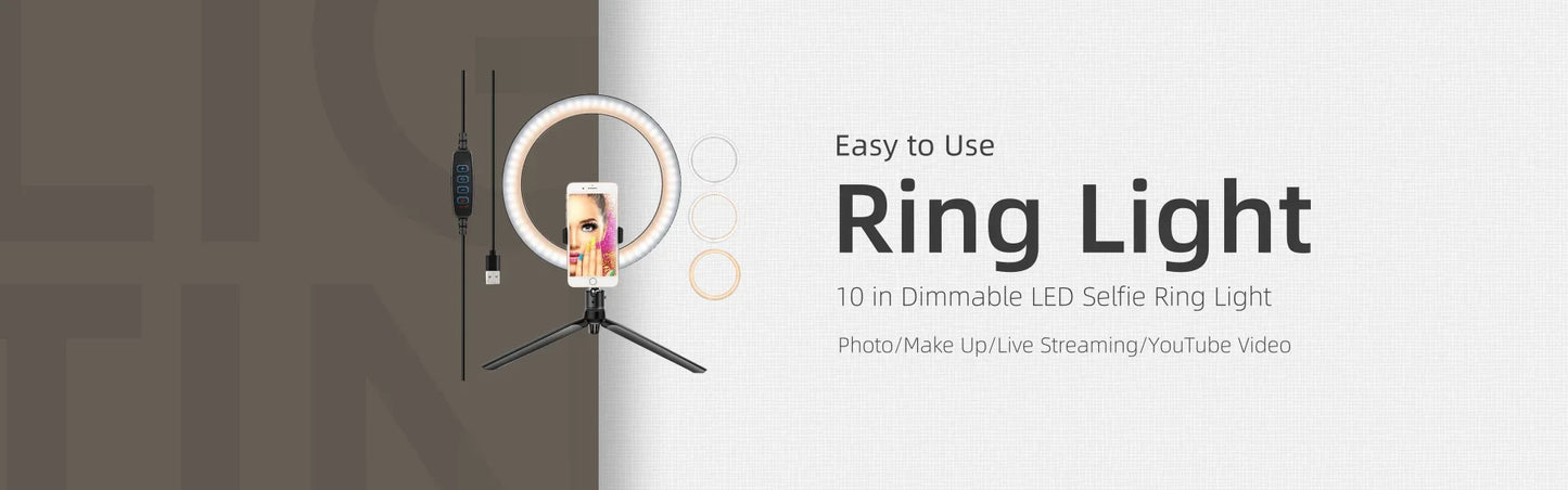 RGB Ring Light Lamp Ring Round With Remote Control For Smartphone Mobile Led Video Light Ring Make Youtube Photographic Lighting