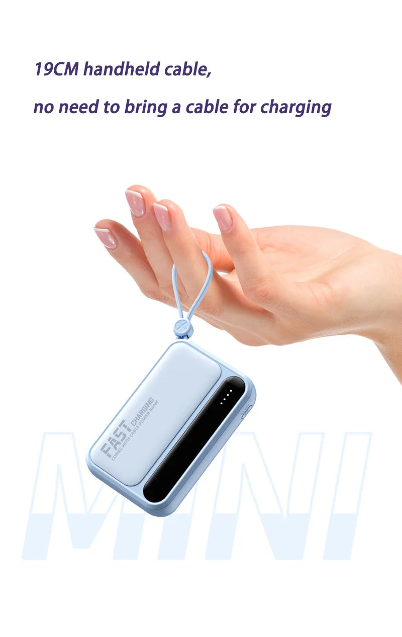 Xiaomi 100000mAh Large Capacity Power Bank Portable fast charging power bank with built-in 4 Cables Battery