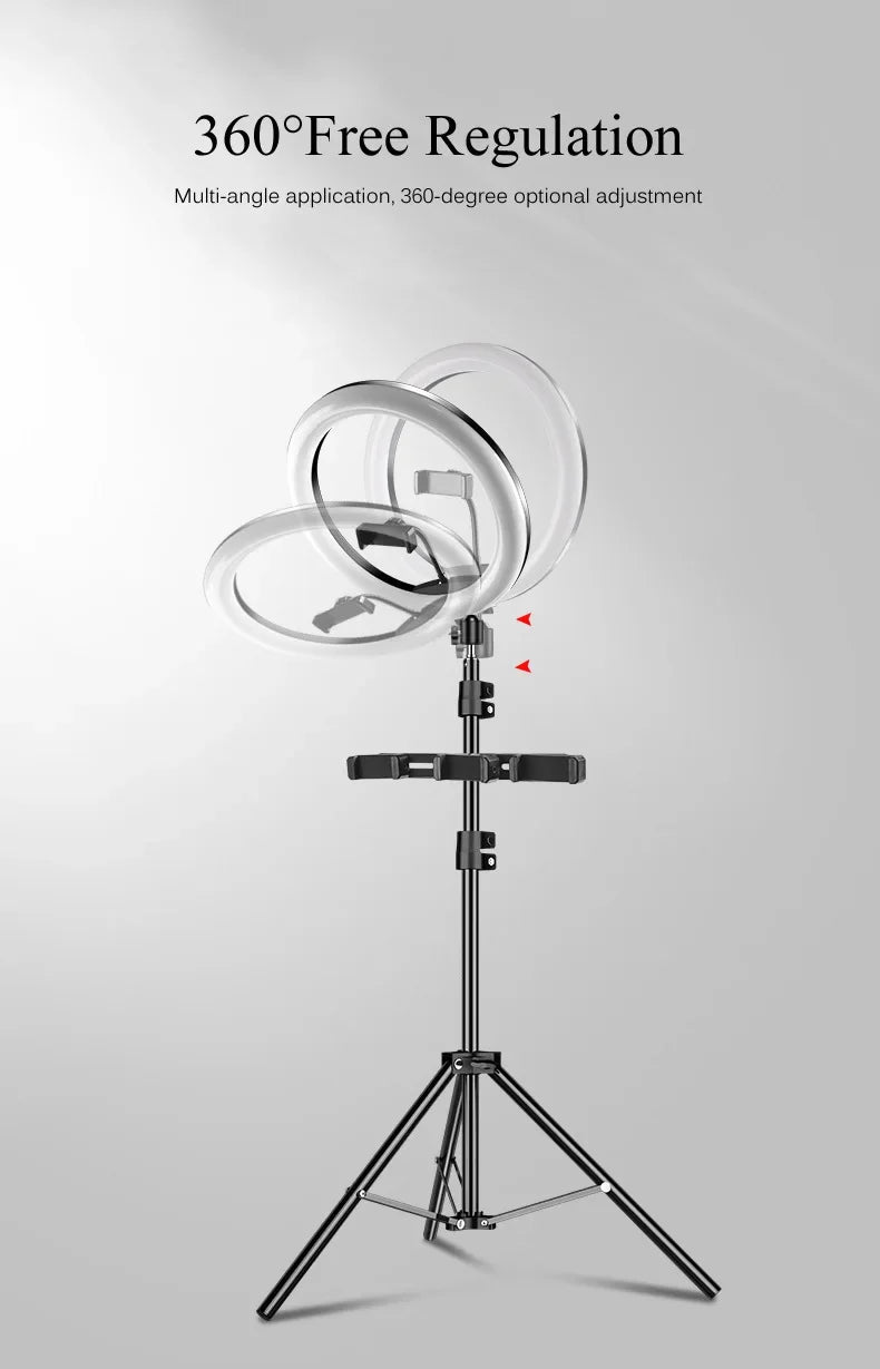RGB Ring Light Lamp Ring Round With Remote Control For Smartphone Mobile Led Video Light Ring Make Youtube Photographic Lighting