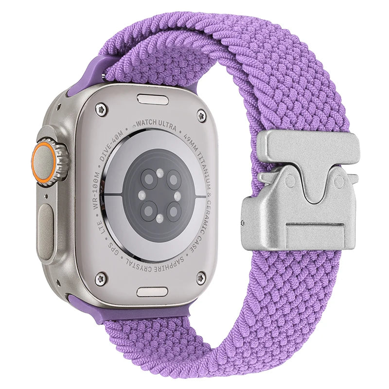 Parachute Braided Strap For Apple Watch Ultra 2 Band 49mm 46mm 45mm 42mm 44mm 40mm 41mm Nylon Bracelet iWatch 10 9 8 7 6 SE Belt