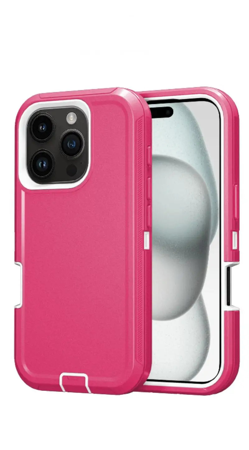 Shockproof Defender Armor Case for iPhone 16 14 13 12 11 15 Pro Max Plus Camera Protection Shockproof Case Kickstand Phone Cover