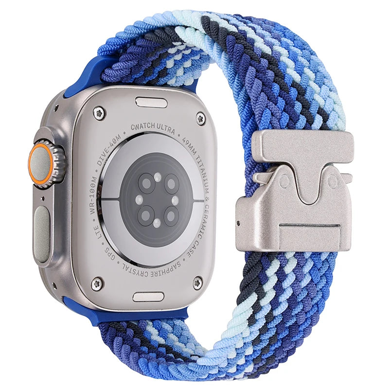 Parachute Braided Strap For Apple Watch Ultra 2 Band 49mm 46mm 45mm 42mm 44mm 40mm 41mm Nylon Bracelet iWatch 10 9 8 7 6 SE Belt