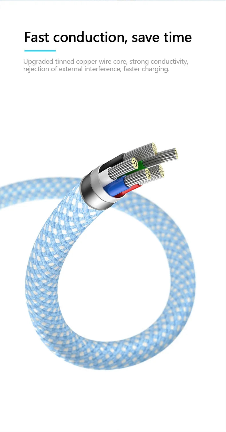 Braided USB-C To Lightning PD 20W Fast Charge Cable For iPhone X XR XS Max 11 12 13 14 Pro Max 6s 7 8 Plus Charging Data Cord