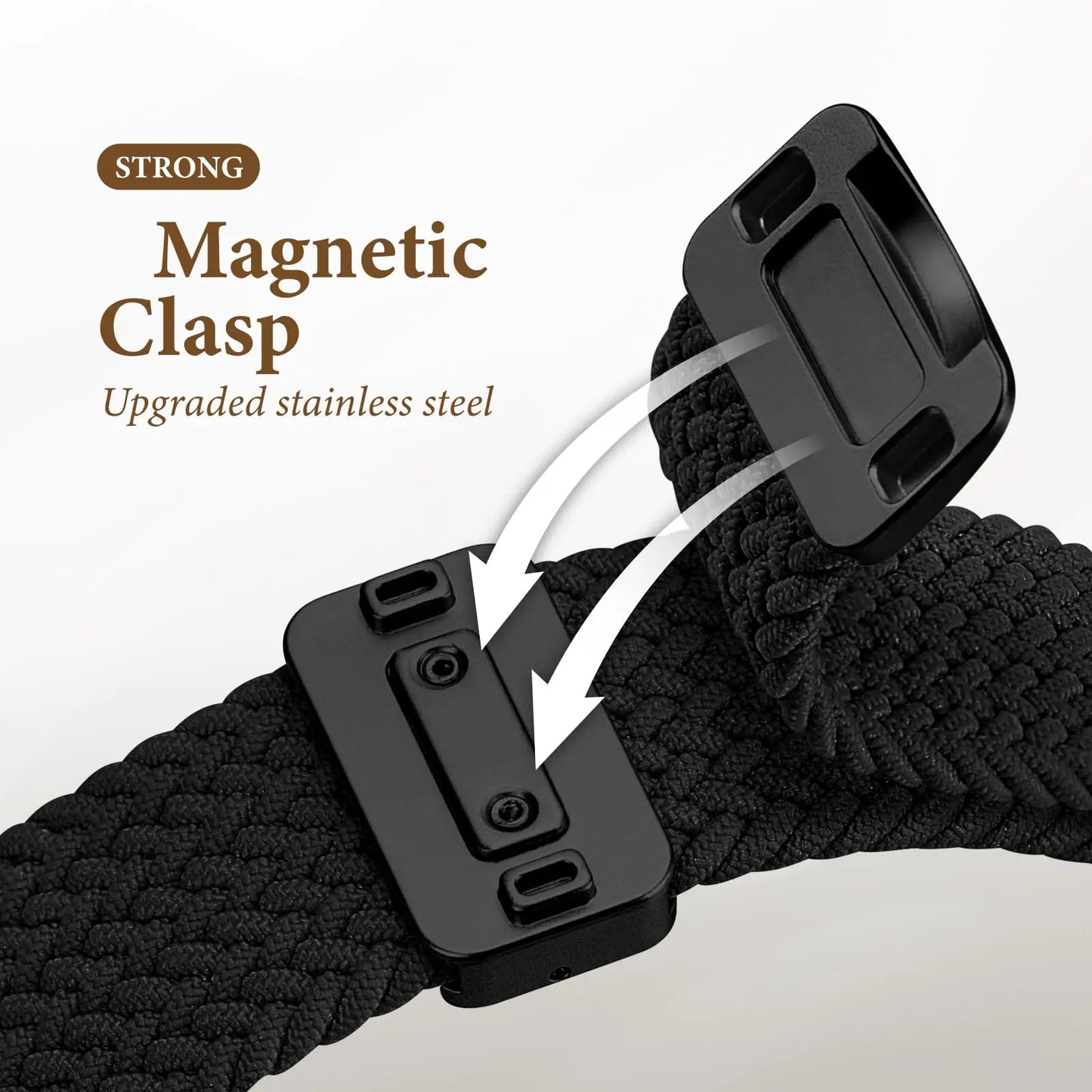 Braided Strap For Apple Watch band 40mm 44mm 42/46mm 49mm 45mm 38/41mm Magnetic buckle Bracelet Series 10 SE 9 8 7 6 5 4 Ultra 2