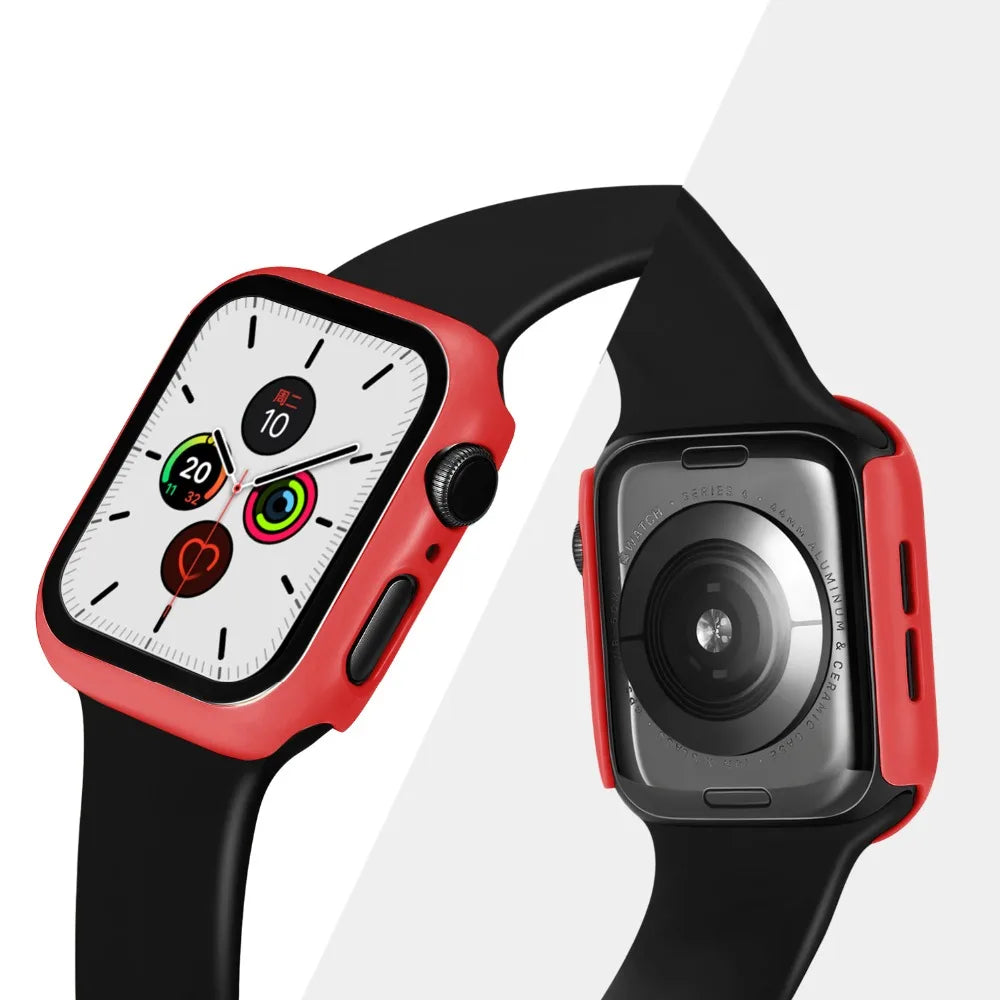 Tempered Glass Case For Apple Watch Ultra 49mm 9 8 7 41mm 45mm Series 6 5 4 SE 44mm 40mm 42mm 38mm