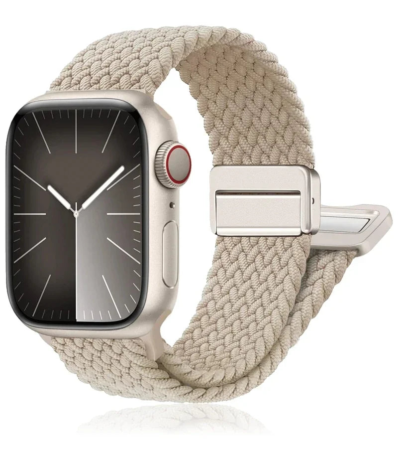 Braided Strap For Apple Watch band 40mm 44mm 42/46mm 49mm 45mm 38/41mm Magnetic buckle Bracelet Series 10 SE 9 8 7 6 5 4 Ultra 2