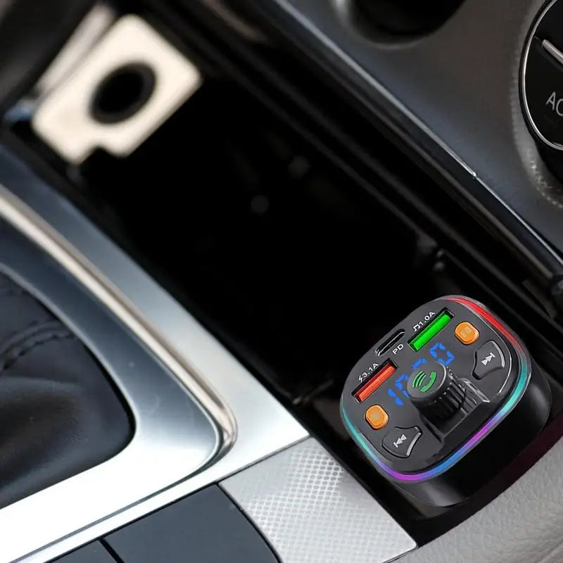 FM Transmitter For Car Blue Tooth Fast Charging