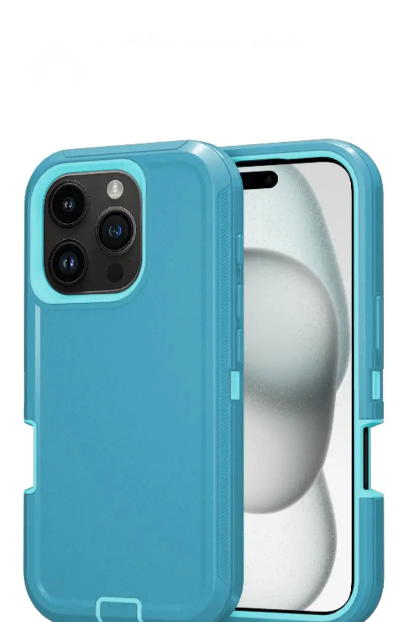 Shockproof Defender Armor Case for iPhone 16 14 13 12 11 15 Pro Max Plus Camera Protection Shockproof Case Kickstand Phone Cover
