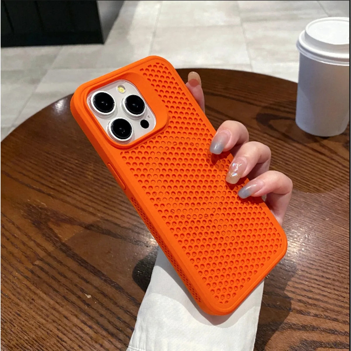 Heat Dissipation Mesh For iPhone15 12 13 11 14 Pro Max plus Cooling Breathable Wireless Charging Cover