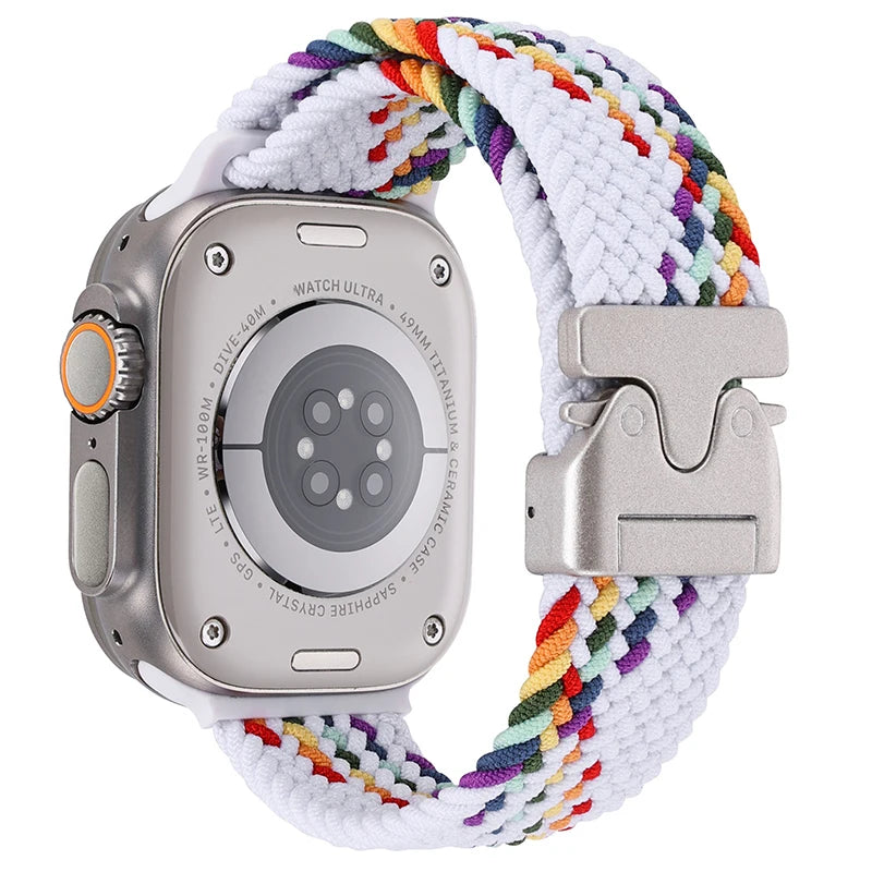 Parachute Braided Strap For Apple Watch Ultra 2 Band 49mm 46mm 45mm 42mm 44mm 40mm 41mm Nylon Bracelet iWatch 10 9 8 7 6 SE Belt