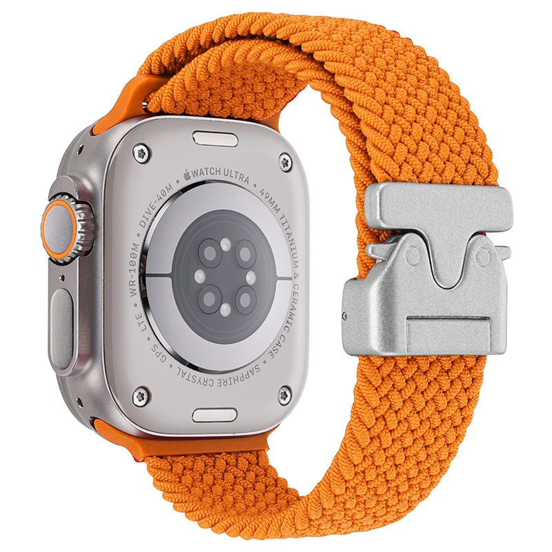 Parachute Braided Strap For Apple Watch Ultra 2 Band 49mm 46mm 45mm 42mm 44mm 40mm 41mm Nylon Bracelet iWatch 10 9 8 7 6 SE Belt