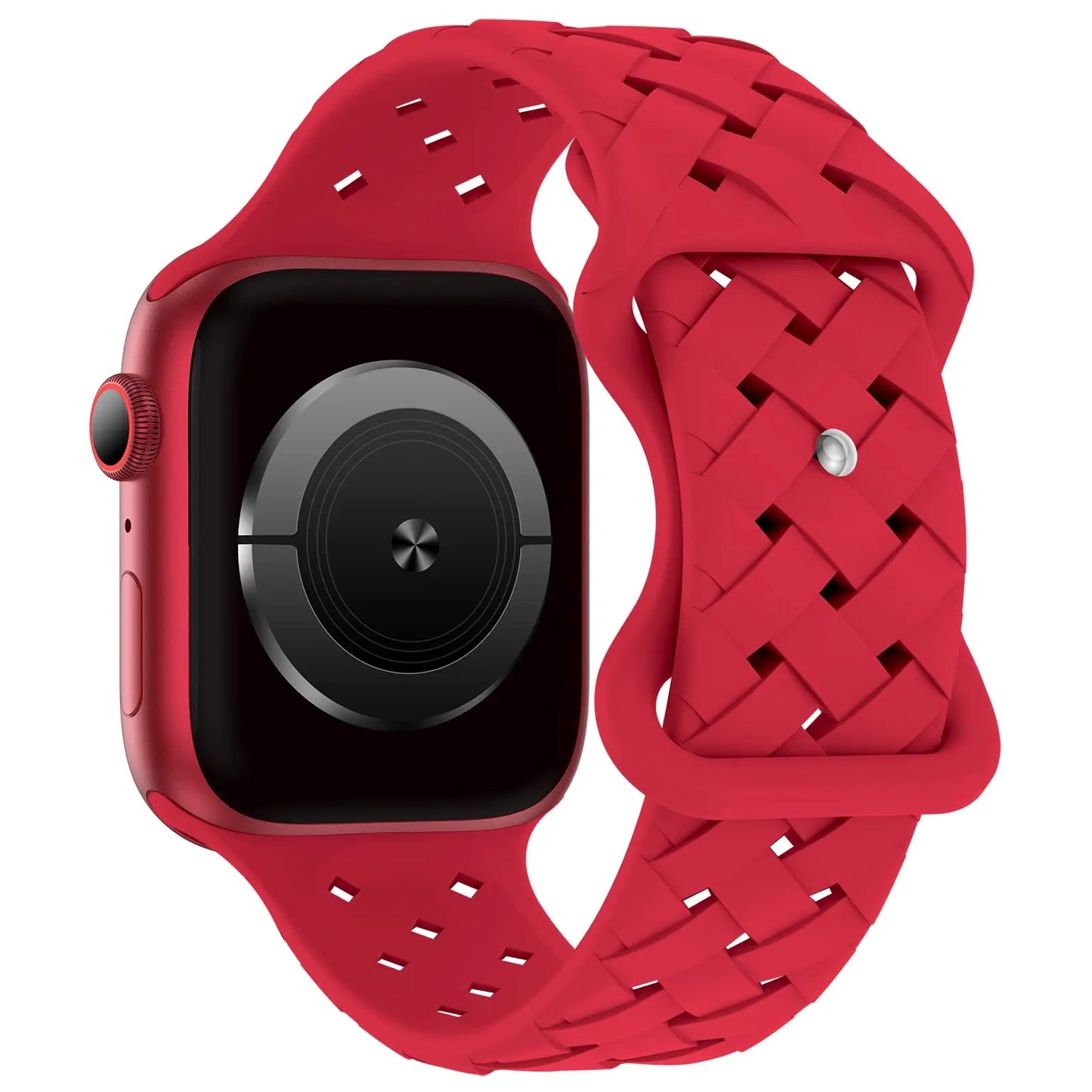 Sport Braided Silicone Strap For Apple Watch Band 44mm 40mm 45mm 49mm 46mm Breathable bracelet iwatch series 10 9 7 8 se ultra 2