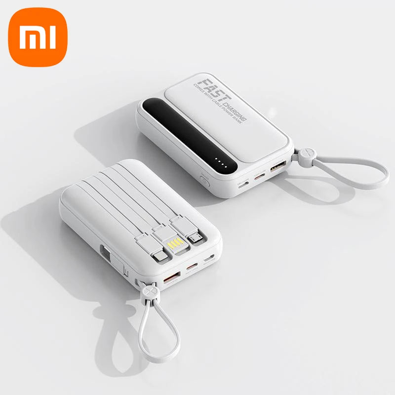 Xiaomi 100000mAh Large Capacity Power Bank Portable fast charging power bank with built-in 4 Cables Battery