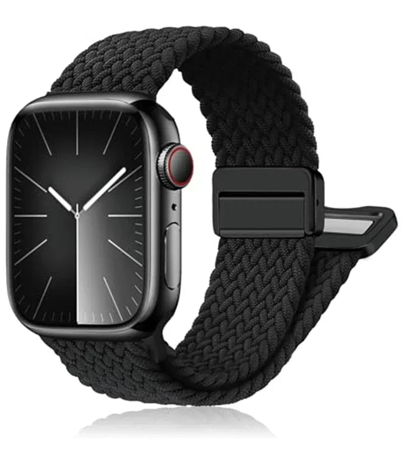 Braided Strap For Apple Watch band 40mm 44mm 42/46mm 49mm 45mm 38/41mm Magnetic buckle Bracelet Series 10 SE 9 8 7 6 5 4 Ultra 2