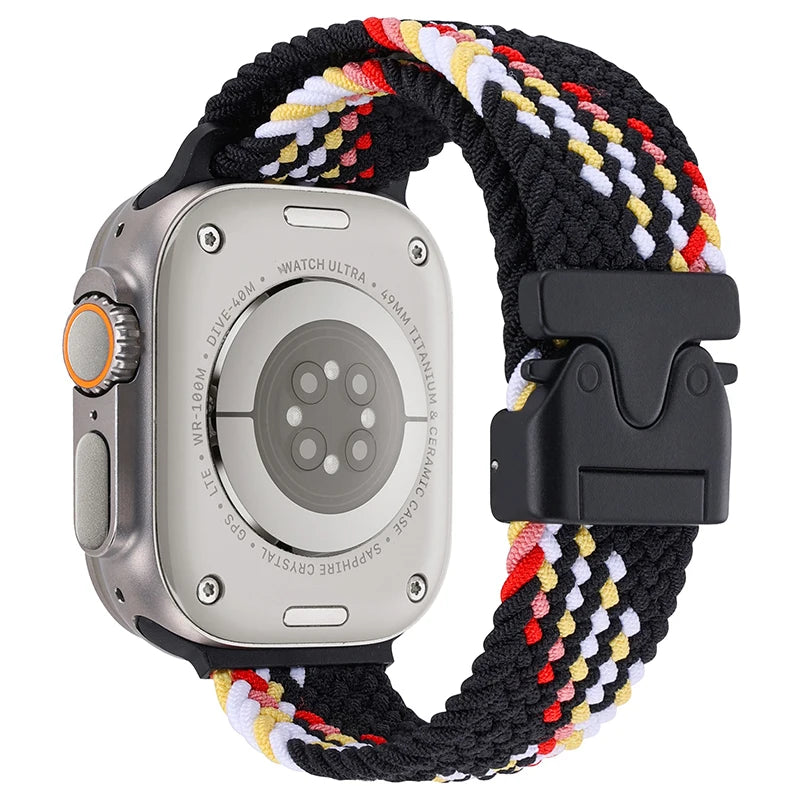 Parachute Braided Strap For Apple Watch Ultra 2 Band 49mm 46mm 45mm 42mm 44mm 40mm 41mm Nylon Bracelet iWatch 10 9 8 7 6 SE Belt