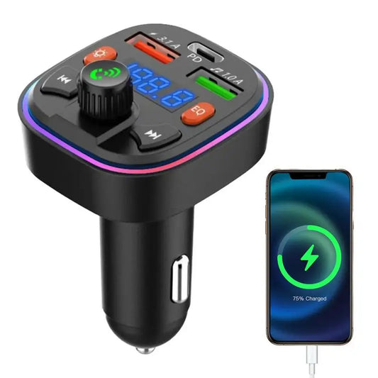 FM Transmitter For Car Blue Tooth Fast Charging