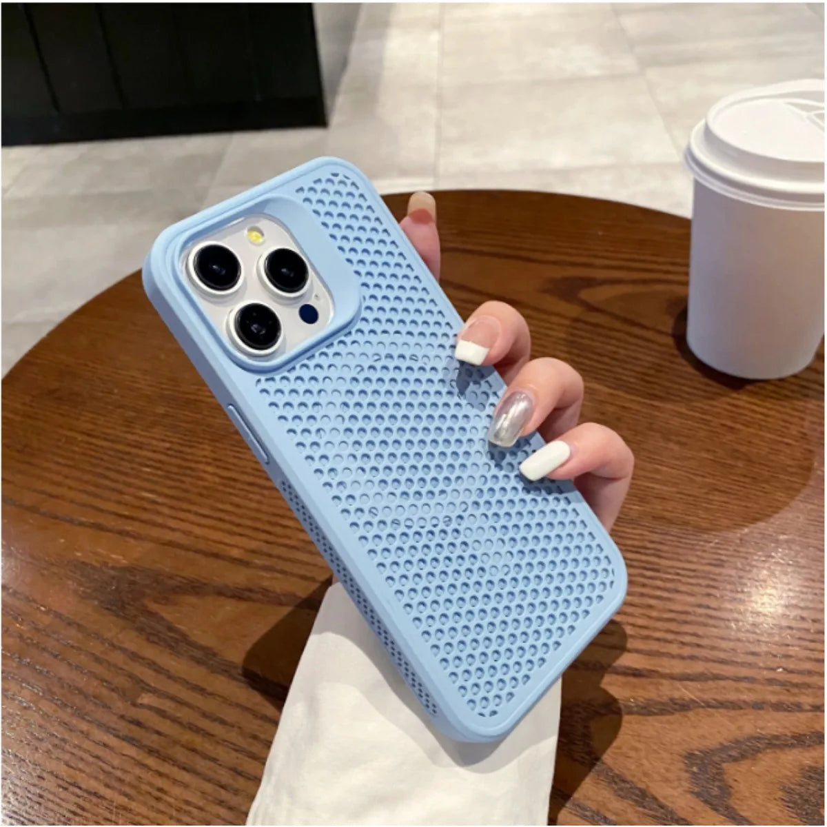 Heat Dissipation Mesh For iPhone15 12 13 11 14 Pro Max plus Cooling Breathable Wireless Charging Cover