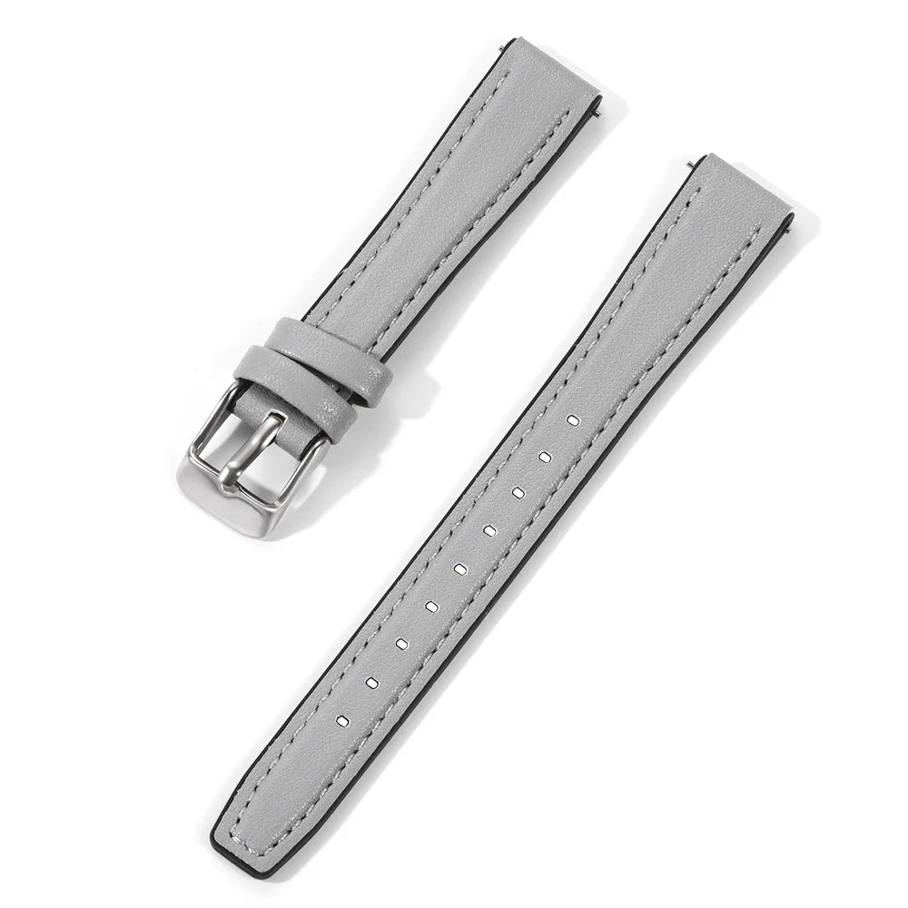 10mm 12mm Cow Leather Watch Strap Ultra-thin Wristbelt 14mm 16mm Slim Watch Band for SEIKO SSVW165 Women for Lola rose with Tool