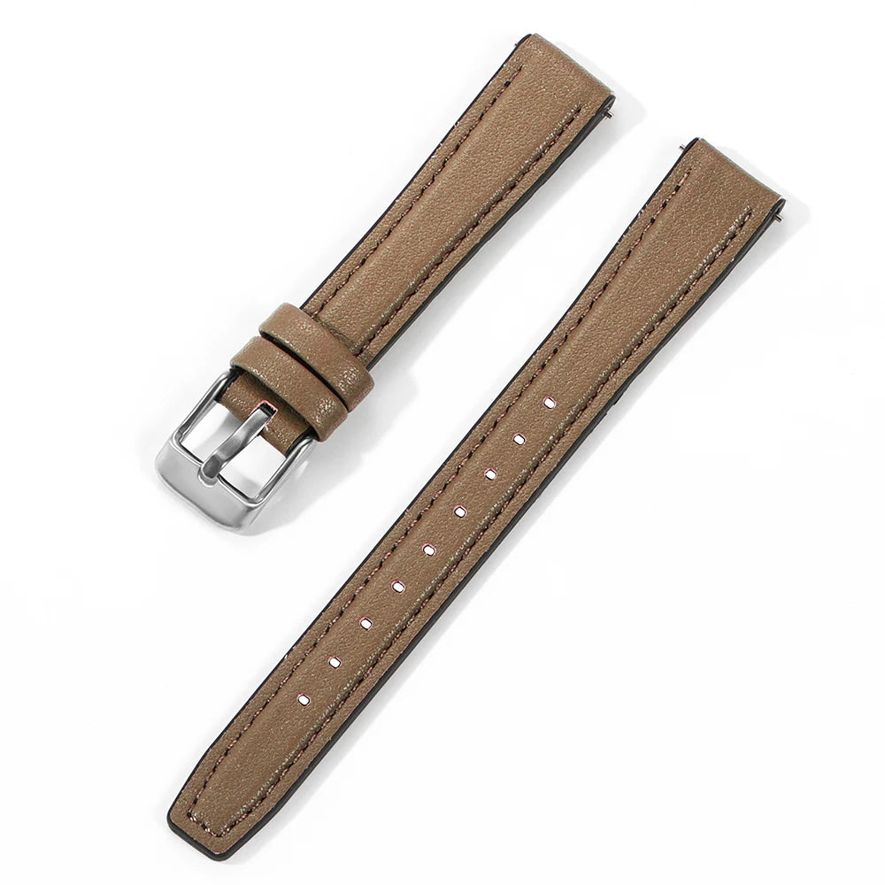 10mm 12mm Cow Leather Watch Strap Ultra-thin Wristbelt 14mm 16mm Slim Watch Band for SEIKO SSVW165 Women for Lola rose with Tool