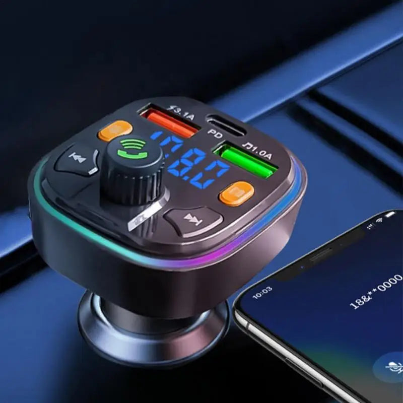 FM Transmitter For Car Blue Tooth Fast Charging