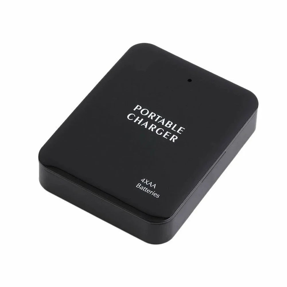 Portable Power Bank Case USB 4 AA Battery External Emergency Charger Case With LED Light For Cell Phone
