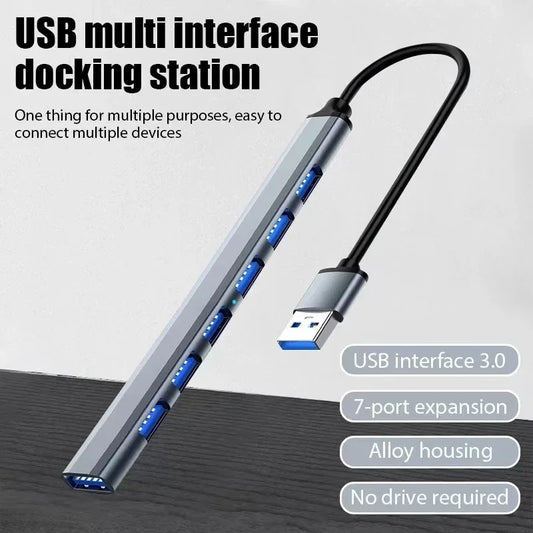 7 Ports USB 3.0 Type C HUB Expander Splitter High Speed OTG Adapter Docking Station