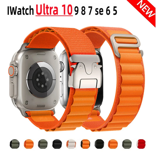 Alpine Loop straps For Apple watch band ultra2 49mm 44mm 40mm 41mm 45 38 Parachute bracelet iWatch series 987654 Se 10 46mm 42mm
