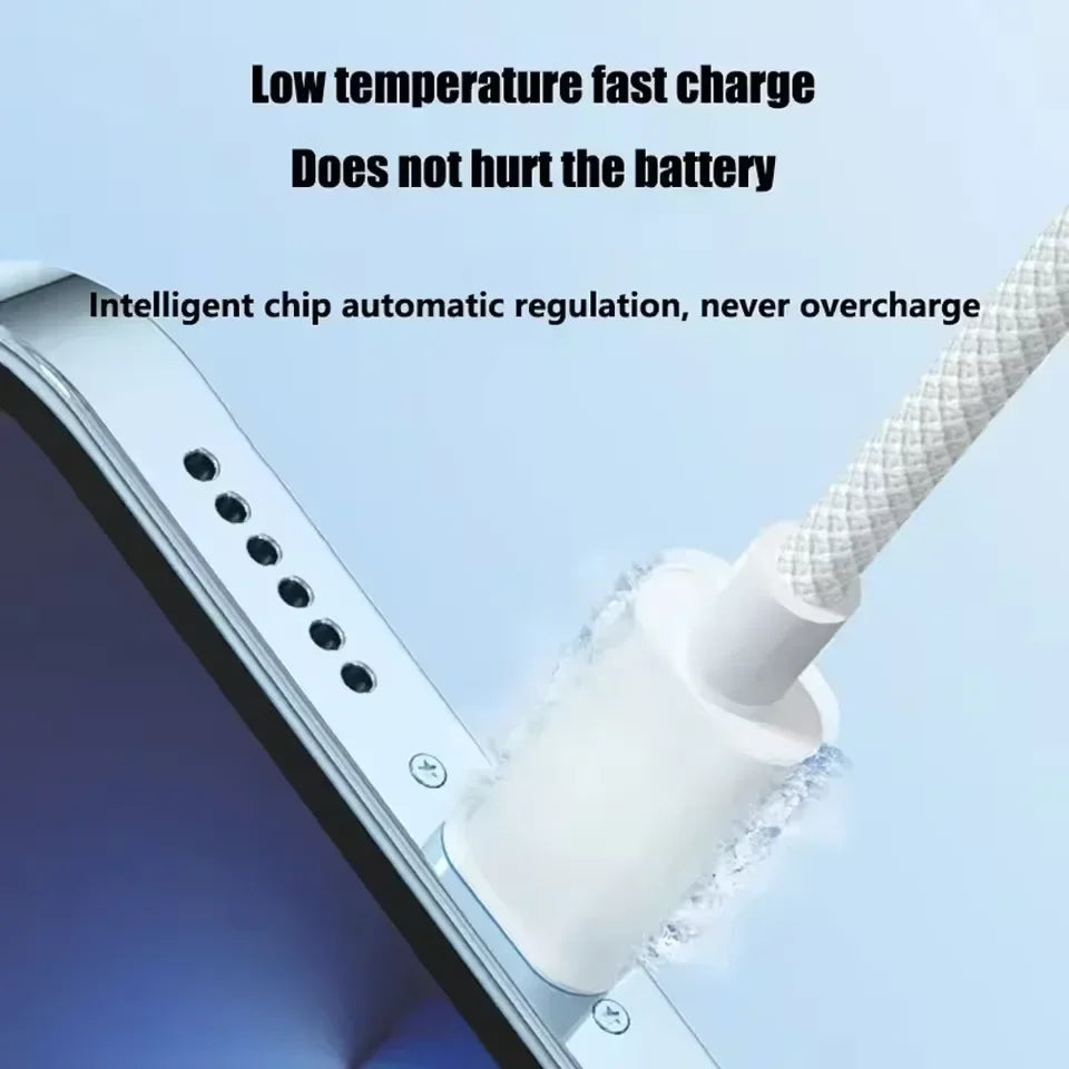 Braided USB-C To Lightning PD 20W Fast Charge Cable For iPhone X XR XS Max 11 12 13 14 Pro Max 6s 7 8 Plus Charging Data Cord