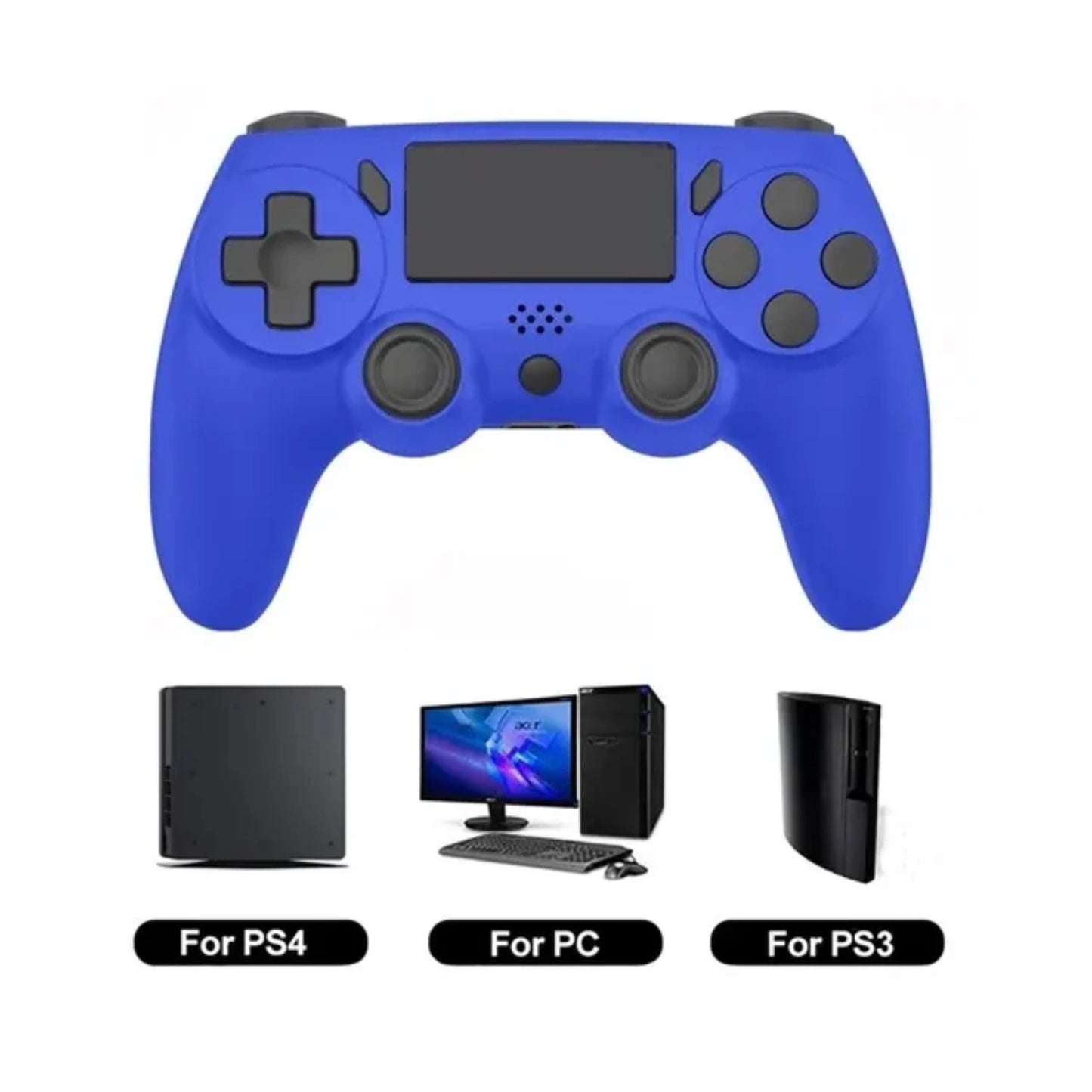GAMINJA Wireless Gamepad with Six Axis Gyros Dual Vibration Game Controller  PS4 PS3 Game Console Windows 7 8 10