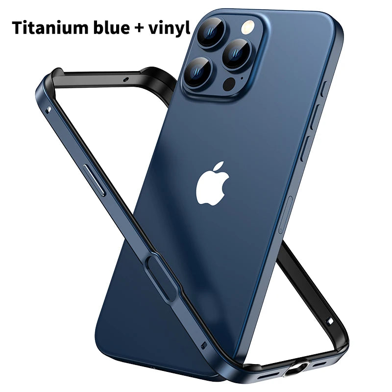 Luxury Silicone Frame Hybird Aluminum Bumper Case For iPhone 14 Plus 13 12 Mini 11 15 Pro Max 14pro XR XS Accessories