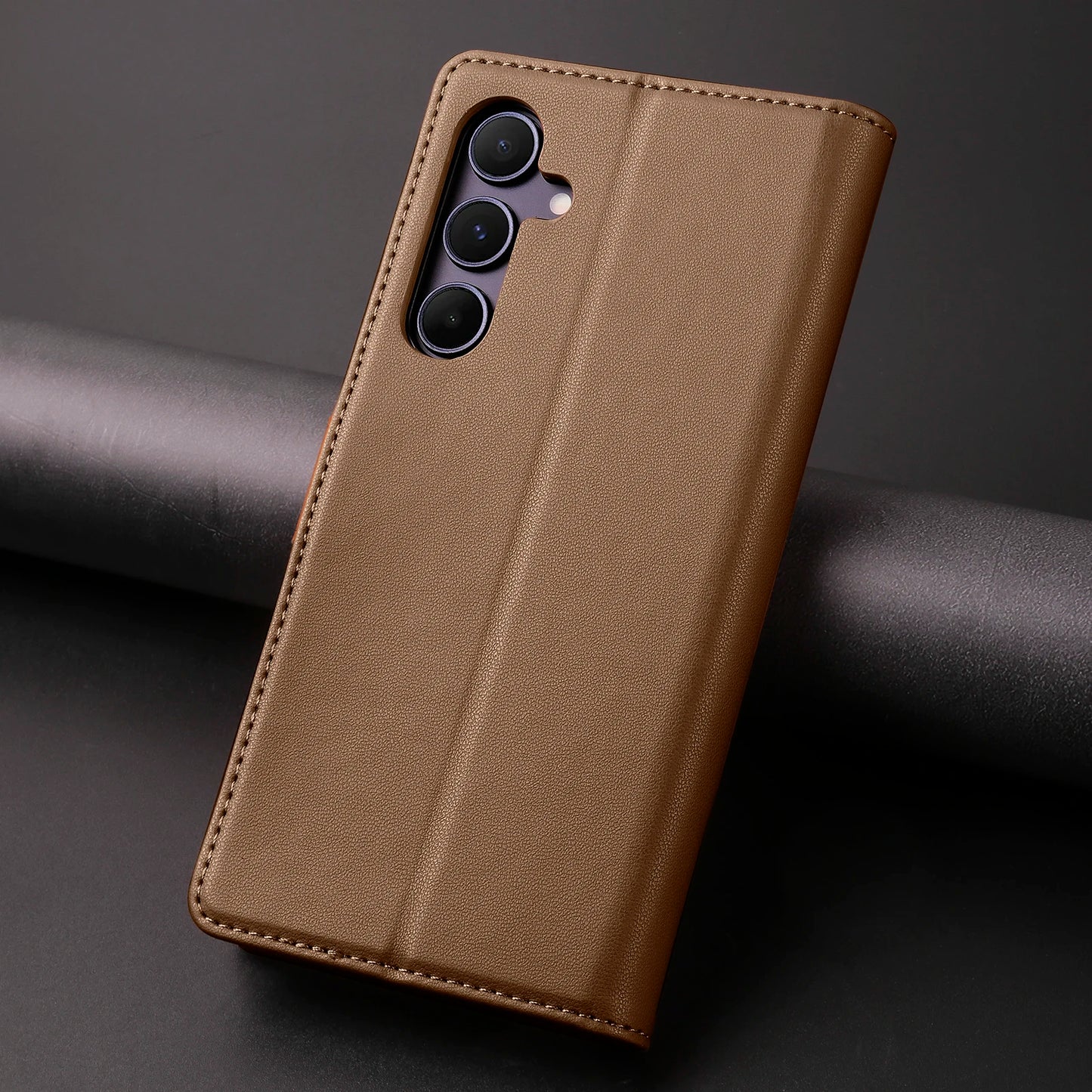 Luxury Leather Wallet Flip Case for Samsung S24 Ultra S23 Plus S22 Pro S21 FE S20 Galaxy A55 A35 A25 A15