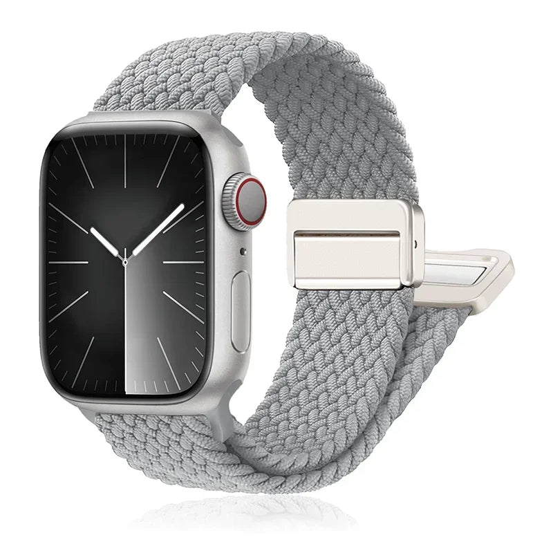 Braided Strap For Apple Watch band 40mm 44mm 42/46mm 49mm 45mm 38/41mm Magnetic buckle Bracelet Series 10 SE 9 8 7 6 5 4 Ultra 2