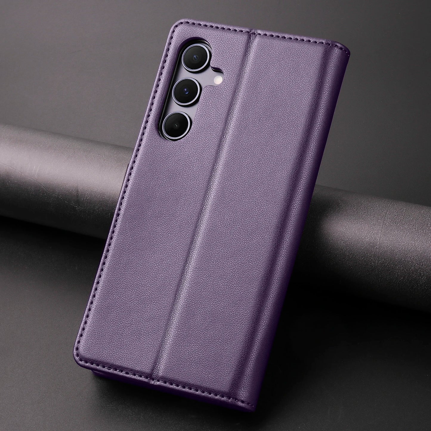 Luxury Leather Wallet Flip Case for Samsung S24 Ultra S23 Plus S22 Pro S21 FE S20 Galaxy A55 A35 A25 A15