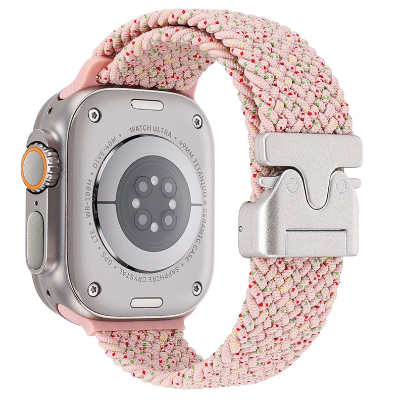 Parachute Braided Strap For Apple Watch Ultra 2 Band 49mm 46mm 45mm 42mm 44mm 40mm 41mm Nylon Bracelet iWatch 10 9 8 7 6 SE Belt