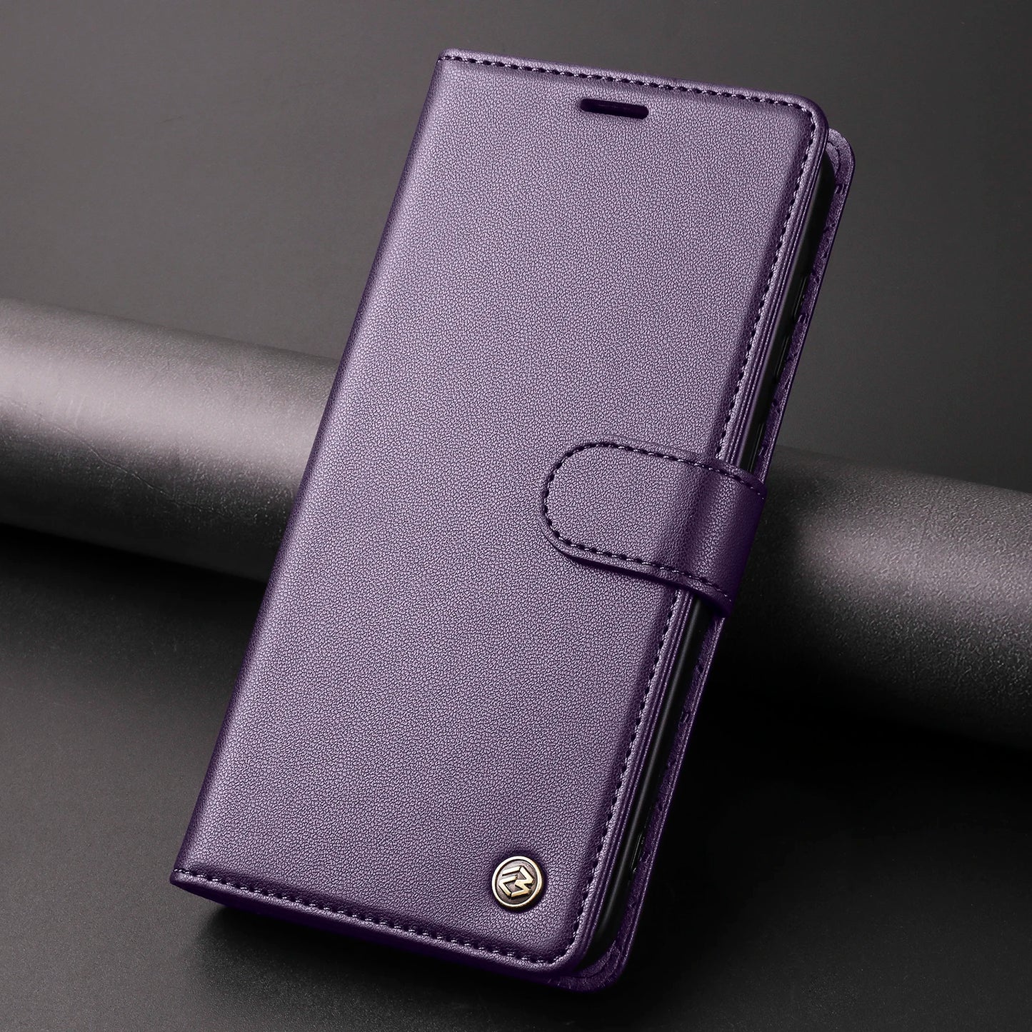 Luxury Leather Wallet Flip Case for Samsung S24 Ultra S23 Plus S22 Pro S21 FE S20 Galaxy A55 A35 A25 A15
