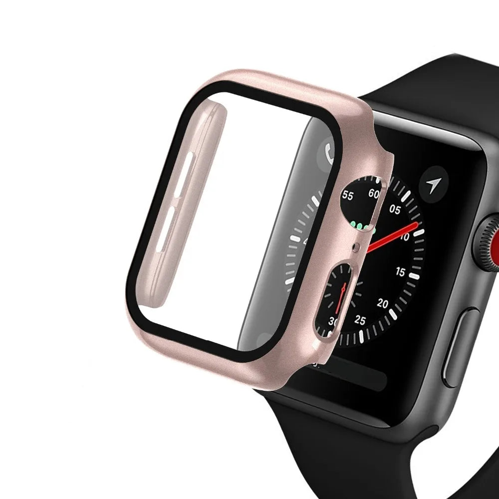 Tempered Glass Case For Apple Watch Ultra 49mm 9 8 7 41mm 45mm Series 6 5 4 SE 44mm 40mm 42mm 38mm
