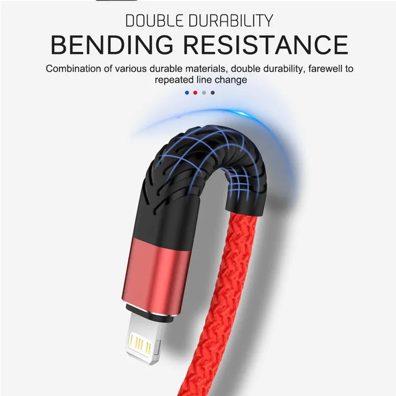 USB Cable For iPhone 14 13 12 11 Pro X XS Max 6 7 8 Plus SE Apple iPad Fast Charge Cord Origin Mobile Phone Charger Data Wire 3m