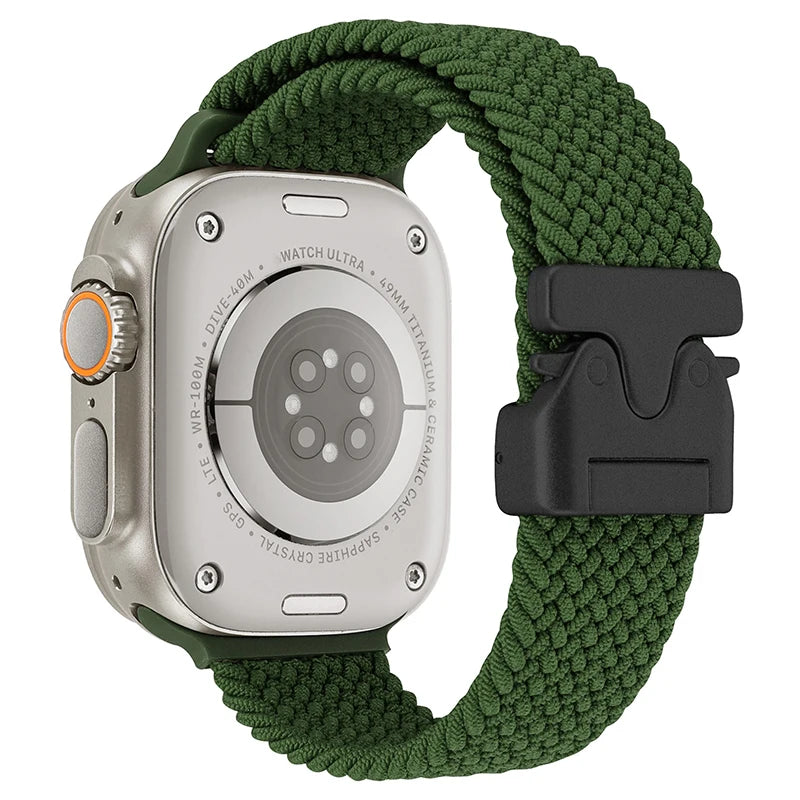 Parachute Braided Strap For Apple Watch Ultra 2 Band 49mm 46mm 45mm 42mm 44mm 40mm 41mm Nylon Bracelet iWatch 10 9 8 7 6 SE Belt