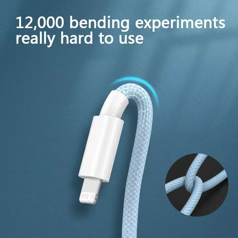 Braided USB-C To Lightning PD 20W Fast Charge Cable For iPhone X XR XS Max 11 12 13 14 Pro Max 6s 7 8 Plus Charging Data Cord