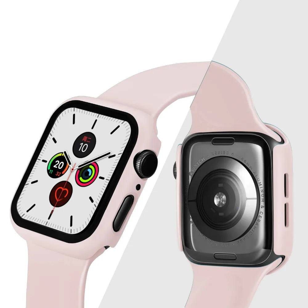 Tempered Glass Case For Apple Watch Ultra 49mm 9 8 7 41mm 45mm Series 6 5 4 SE 44mm 40mm 42mm 38mm