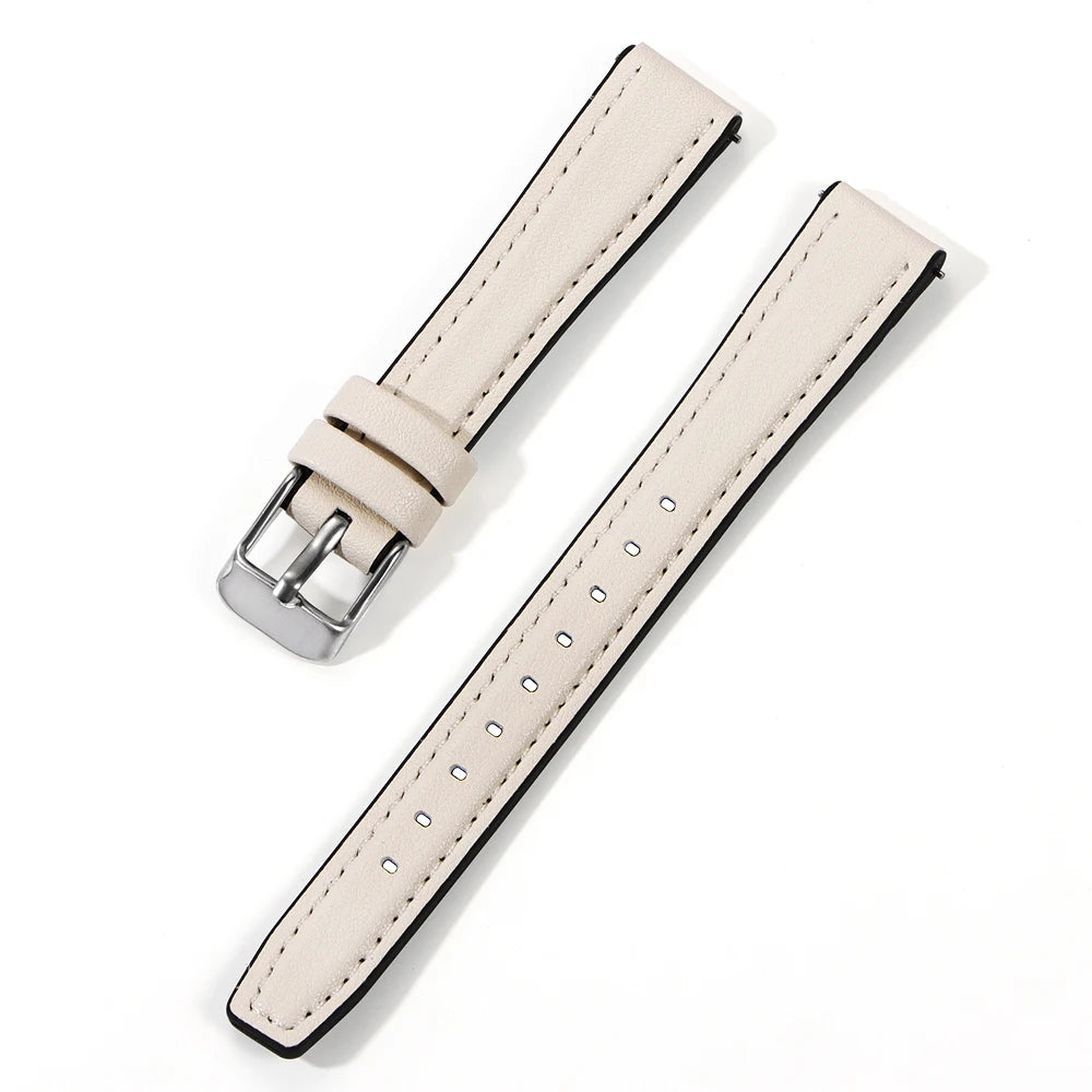 10mm 12mm Cow Leather Watch Strap Ultra-thin Wristbelt 14mm 16mm Slim Watch Band for SEIKO SSVW165 Women for Lola rose with Tool