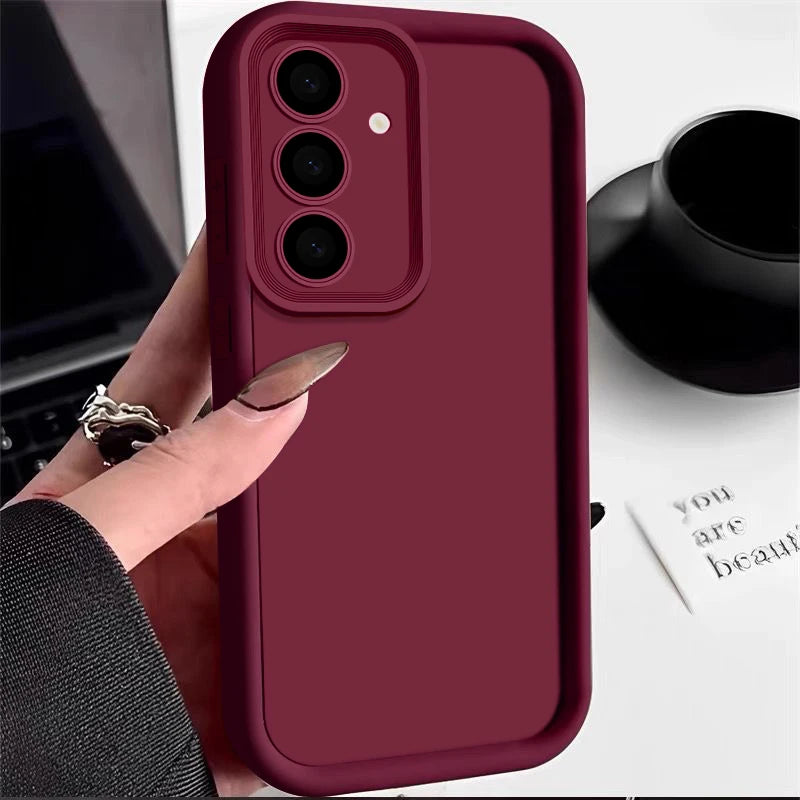 Candy Color Silicone Phone Case For Samsung S25 S24 S23 S22 Ultra S24 FE A14 A15 A35 A52 A53 A54 A25 A16 A56 A36 5G