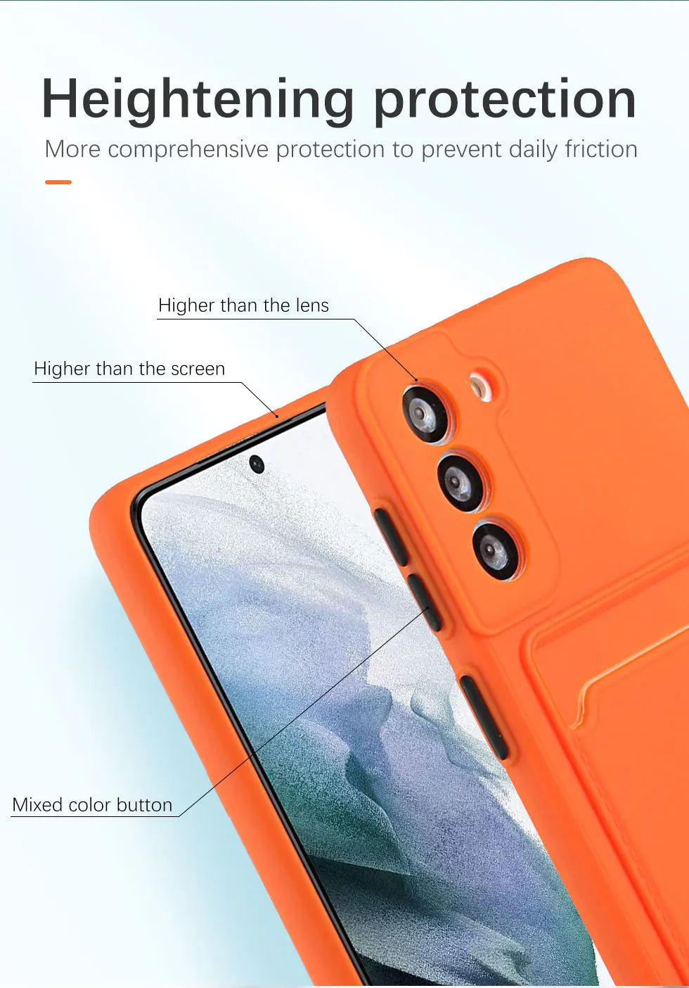 Card Slot Bag Holder Phone Case For Samsung Galaxy S24 S23 S22 S21 S20 Plus FE Note 20 Ultra Bumper Wallet Soft Shockproof Cover